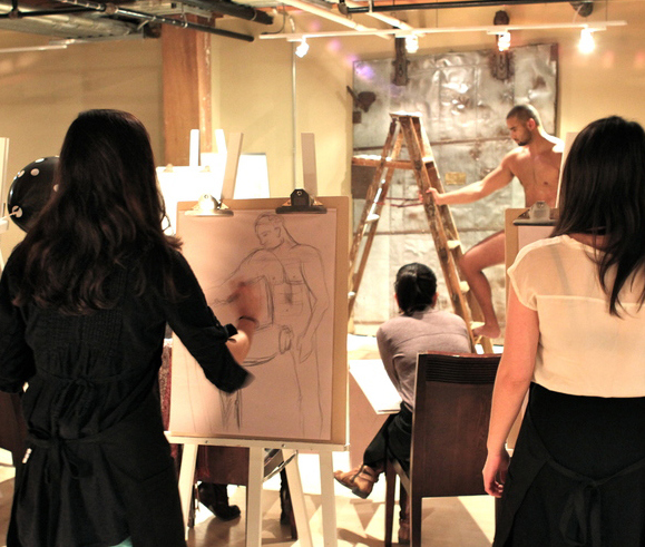 Champagne & Charcoal – Life Drawing Special Event Dec. 2016